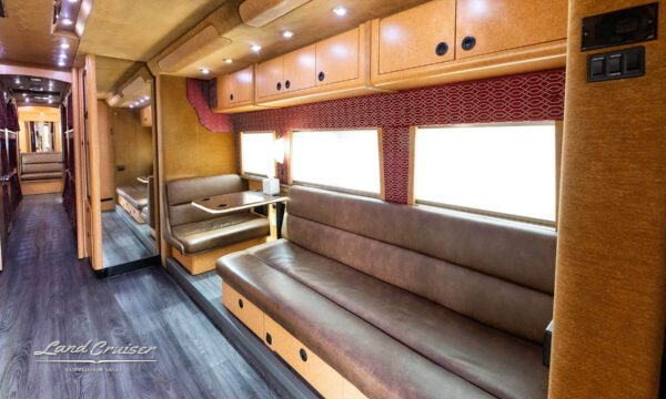 Booth and sofa in a 2006 Prevost Bus