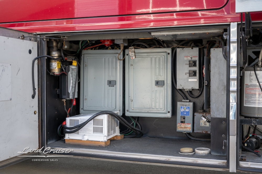 Entertainer bus utility compartment view