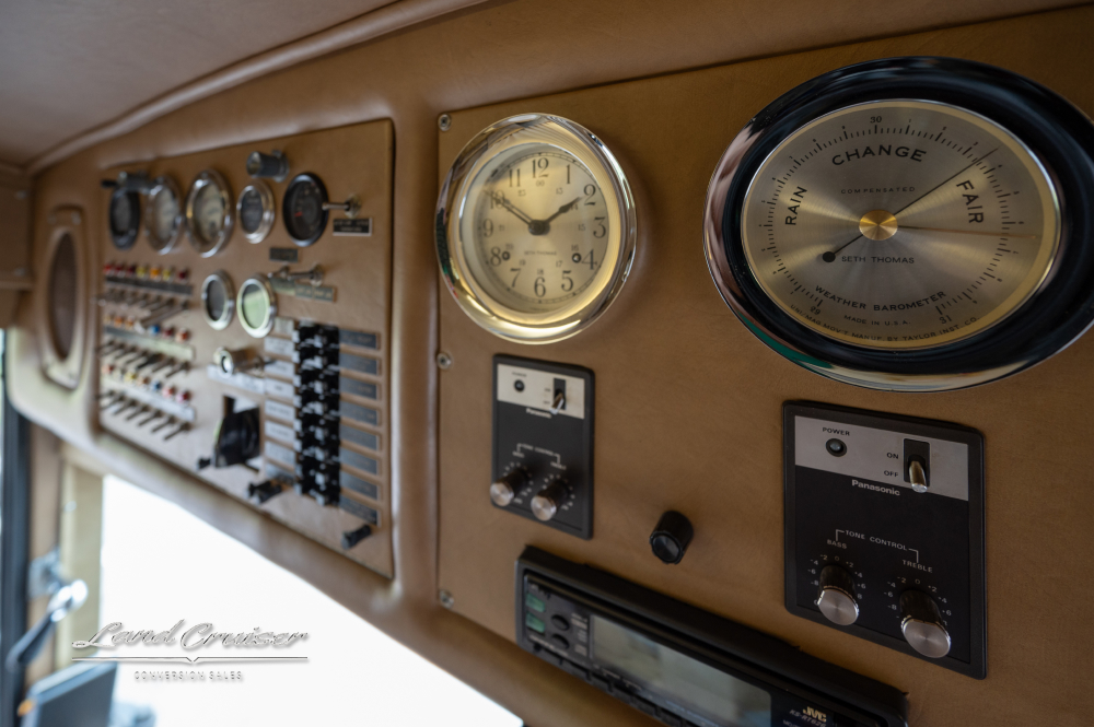 View of Instrument panel on a MCI bus conversion with a Allison Transmission