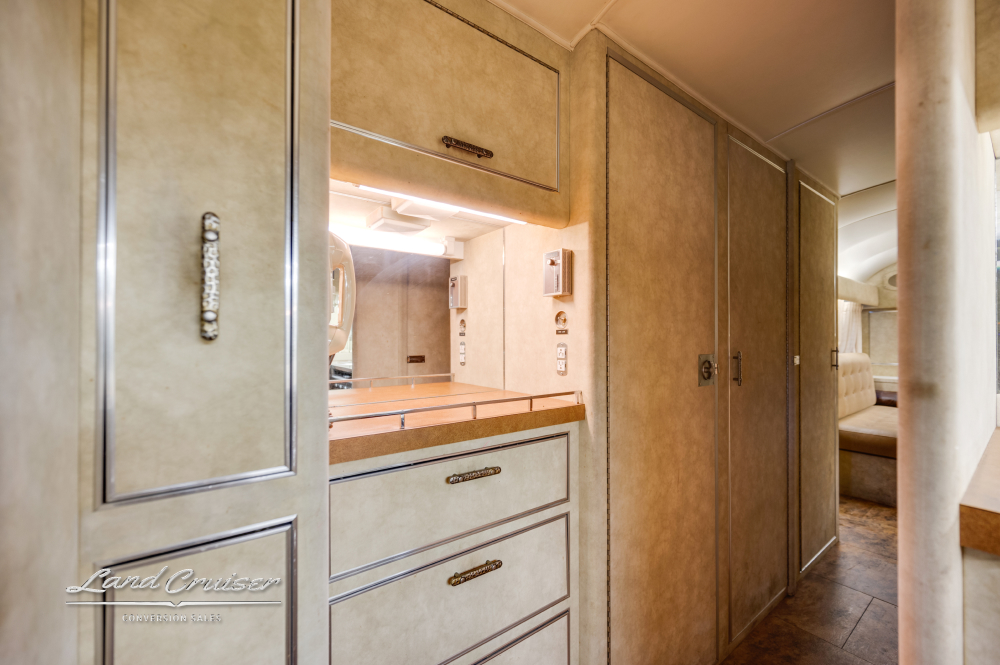 View of the ample amount of storage inside a MCI 8