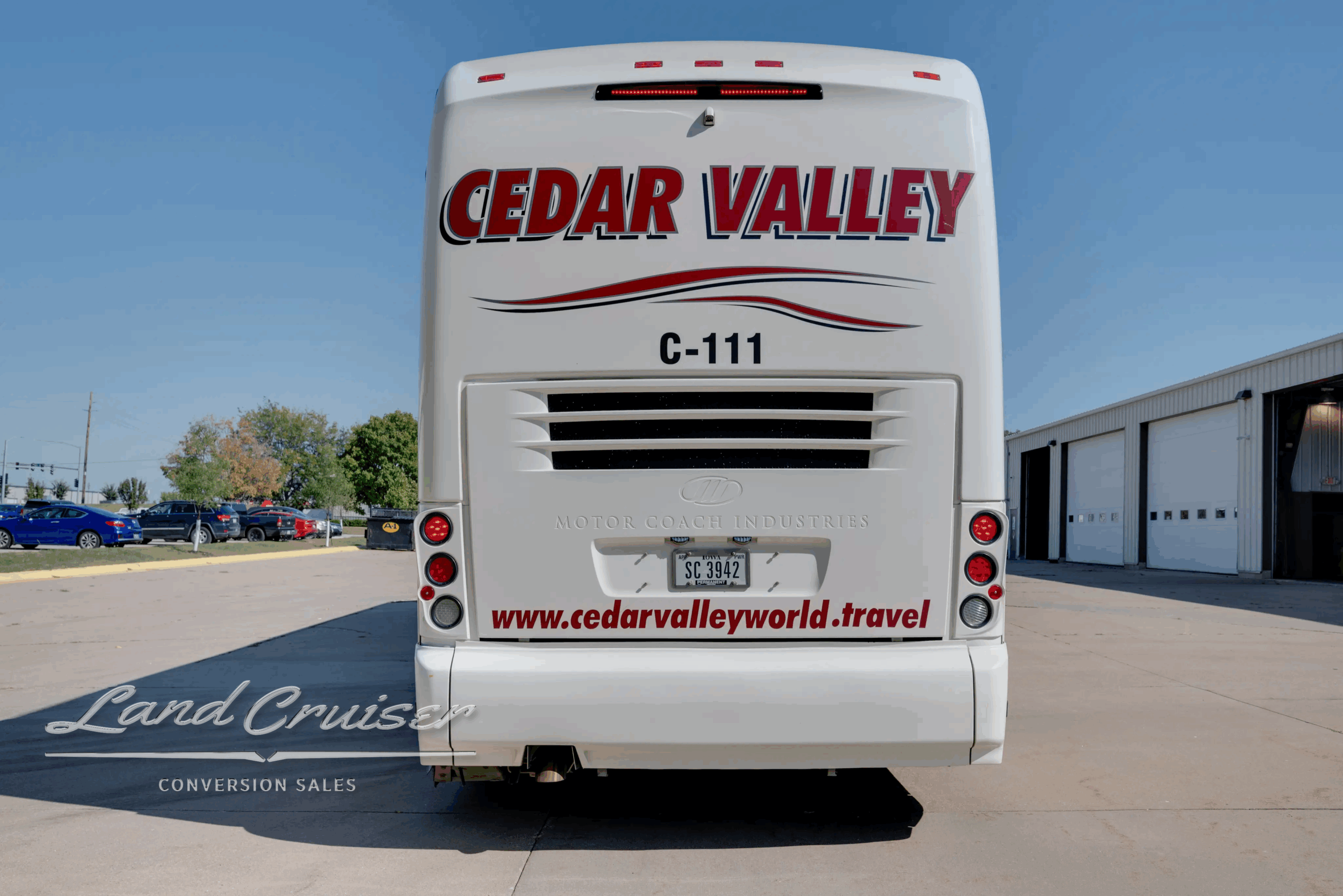 Rear view with Cedar Valley C111 badging and tail lamps.