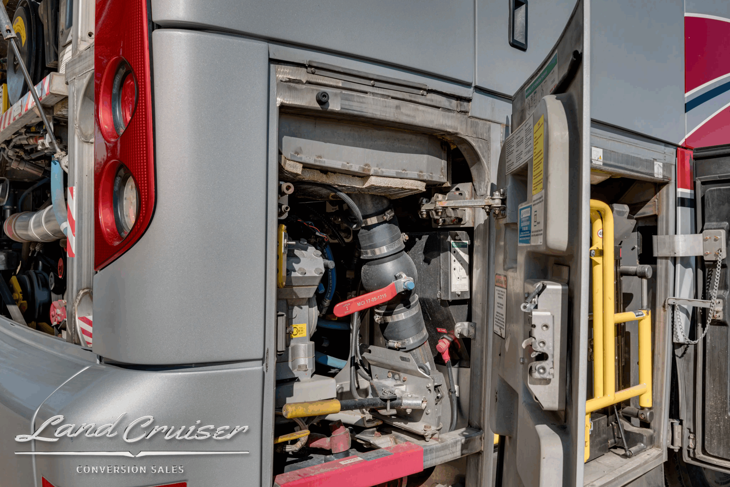 cFront HVAC intake and grille behind access door.