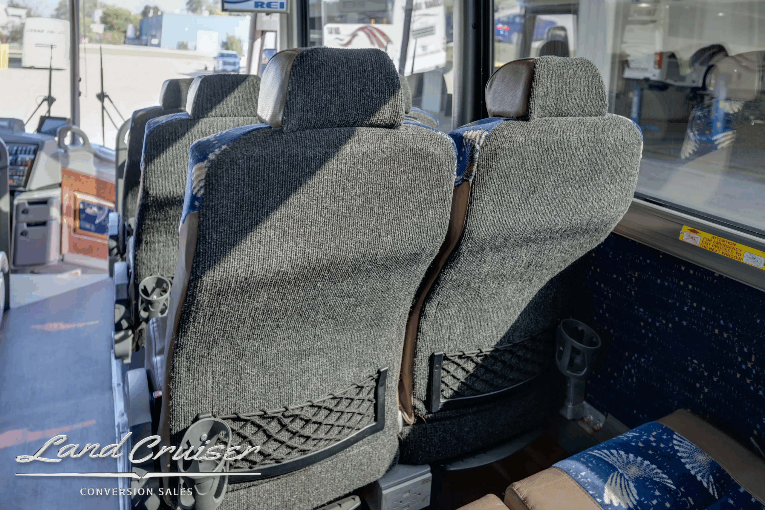 Mid-cabin seats and aisle view.