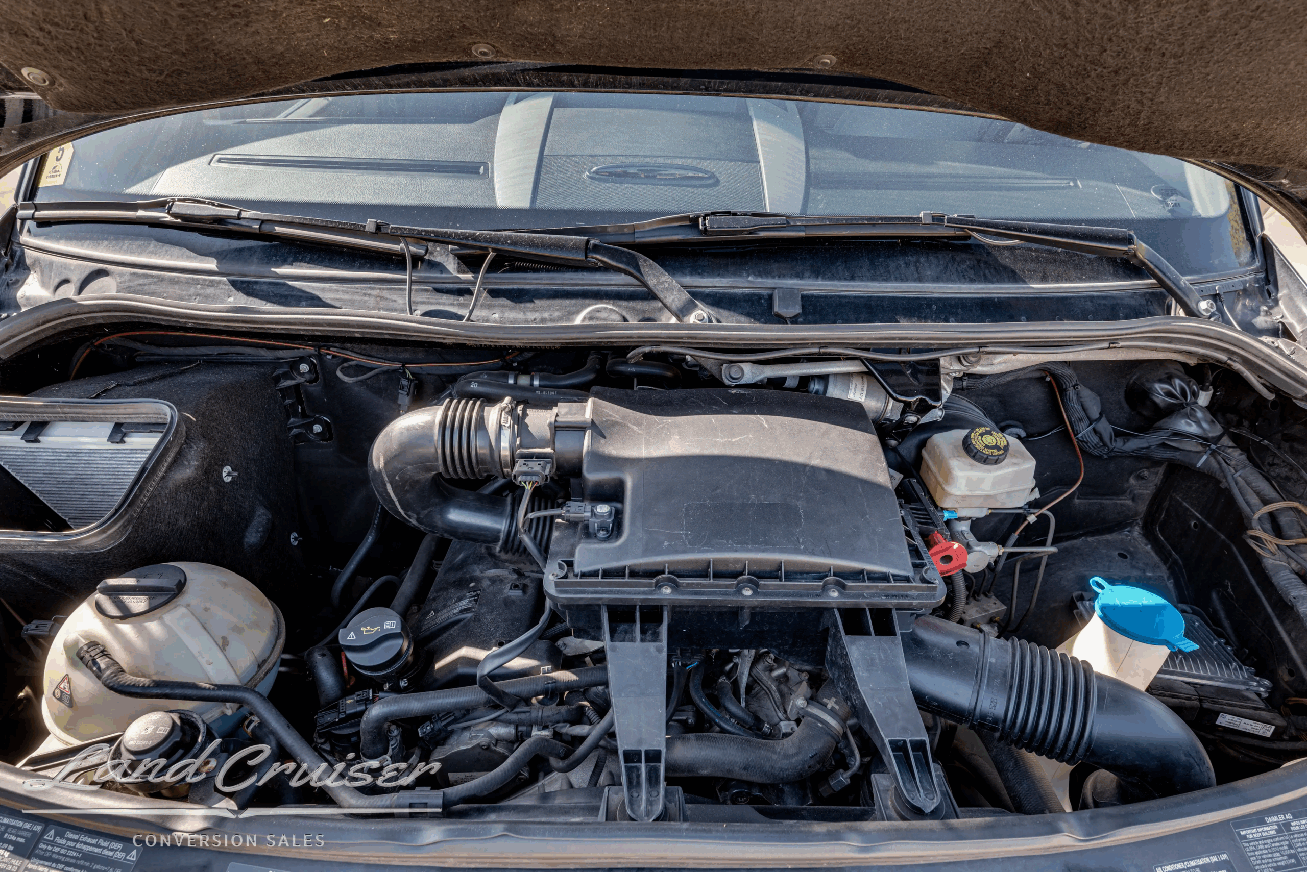 3.0L V6 BlueTEC diesel engine bay of the 2011 Sprinter.