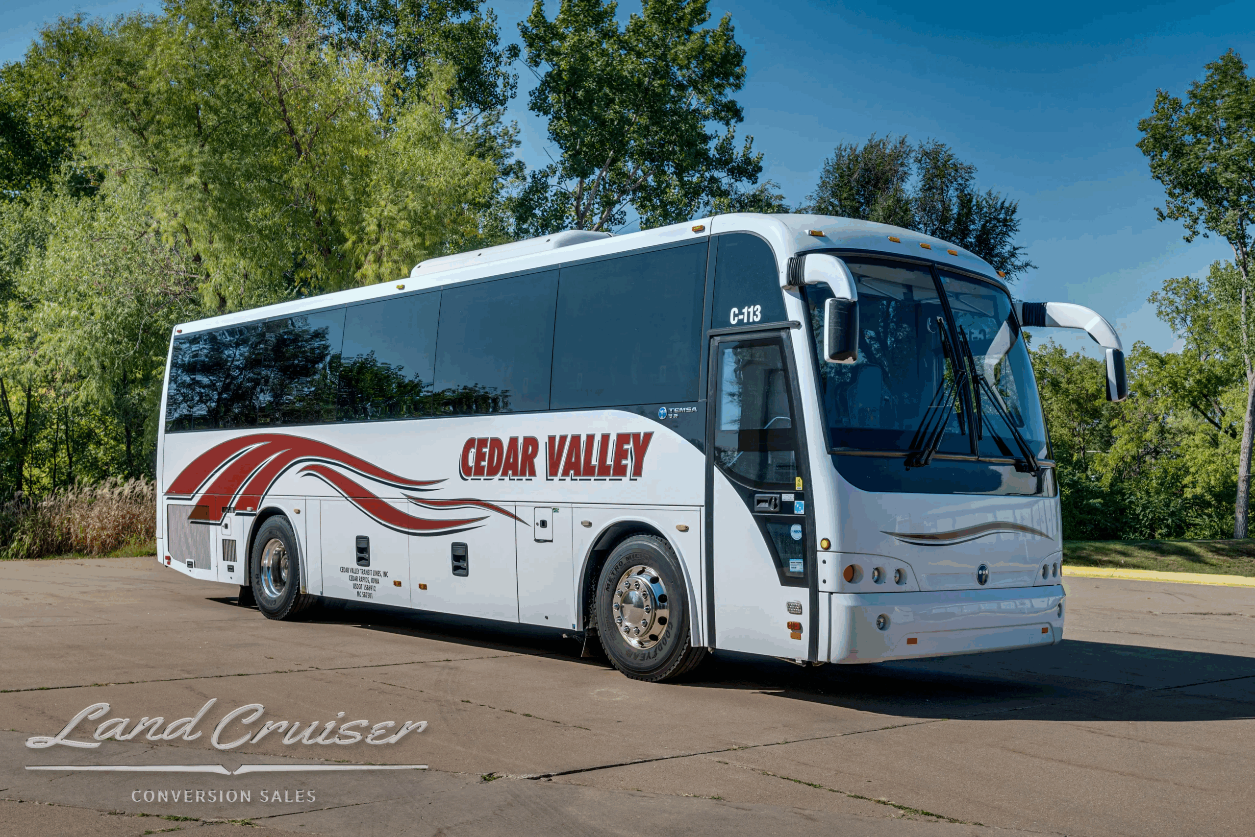 2012 Temsa T35 motorcoach, front-left exterior view.